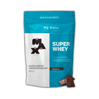 Max Titanium Whey Super Refil Hipercalórico 900g - Chocolate