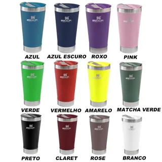 Caneca Inox Beer Cup com Tampa e Abridor - Copo Térmico de 473ml para Cerveja e Café - Amarelo