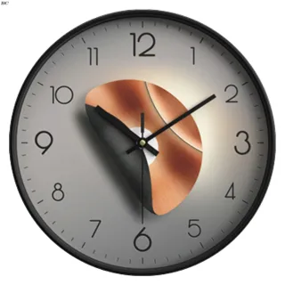 Estudo do Quarto de Sala: Relógio de Parede 30CM, Estilo Simples e Sem Ruído - F