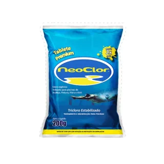 Pastilhas de Cloro Neoclor Premium: Kit com 5 Tabletes para Piscinas - Único