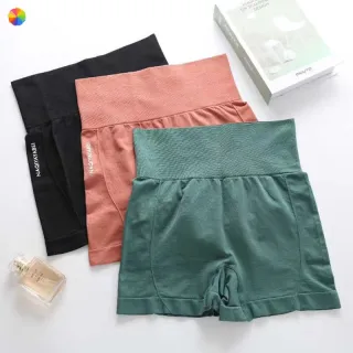 Exercício Yoga Feminino Cintura Alta Short Fitness Academia - PRETO (TAM. UNICO)