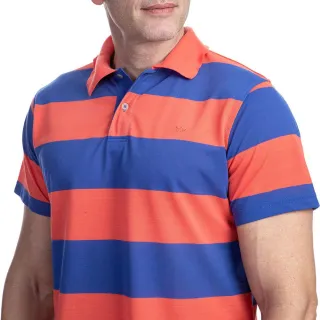Listrada Laranja Camisa Polo Masculina - 3