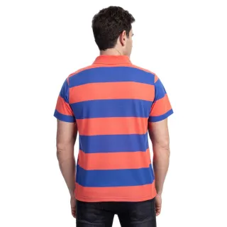 Listrada Laranja Camisa Polo Masculina - 3