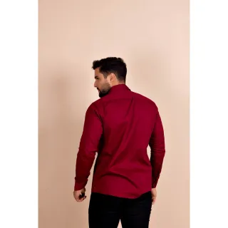 Masculina Lisa Camisa Social - Azul Céu