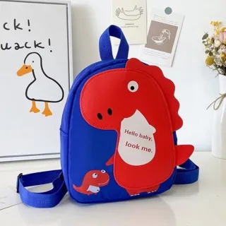 Mochila de crianças com estampa de dinossauro - Azul