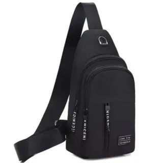 Mensageiro anti-roubo masculina com entrada USB - Bolsa de ombro Jorge - Vinho