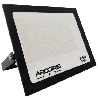 Refletor Led Bi-volt Branco Frio 200w - Kit com 02 unidades - Único