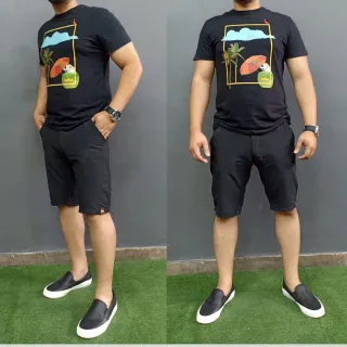 Bermuda Masculina Social Fino Sarja Brim Lisa VP - Kit 2 - 36