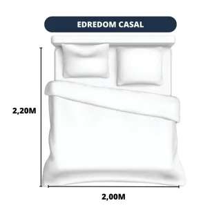 Edredom Dupla Face Casal 2,00 x 2,20 - Algodão - Trancoso