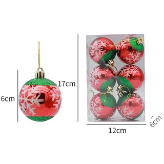 Conjunto de Ornamentos para Festa em Casa - 42pcs Bolas Grandes de Natal Multicor - E2#24PCS 6CM