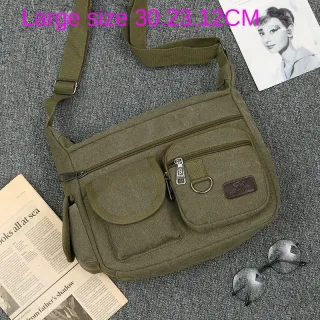 Mochila Esportiva de Ombro Transversal Unisex Versão Coreana - Preto