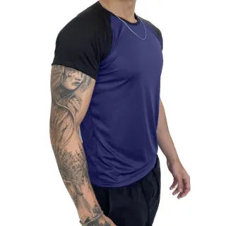 Treino Esportes Casual - KIT 3 Camiseta Mesclada Academia Exercícios Corrida - CHUMBO-ROYAL-LARANJA