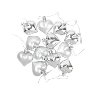 Enfeite Com Coração de 4cm - Kit com 6 - Dourado