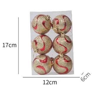 Conjunto de Ornamentos para Festa em Casa - 42pcs Bolas Grandes de Natal Multicor - E2#24PCS 6CM