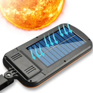 Sensor de Presença e Controle Remoto - Luminária Solar de Parede Externa 35w - Laranja