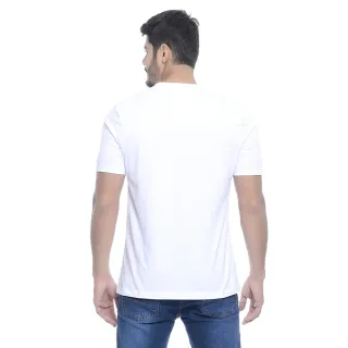 Camiseta Masculina Manga Curta Branca Reino Unido Gola Redonda - Branco