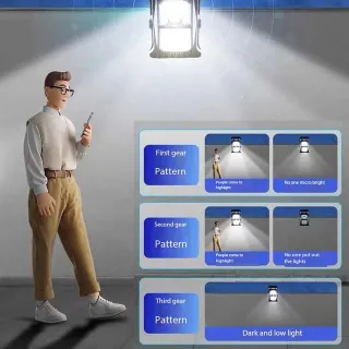 Luz solar ao ar livre com clipe de luz solar 3 modos IP65 à prova d