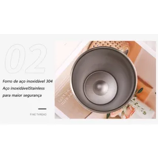 Caneca Inox Beer Cup com Tampa e Abridor - Copo Térmico de 473ml para Cerveja e Café - Amarelo