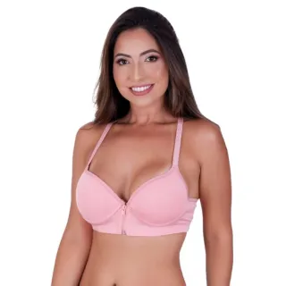 Sutiã Bojo Abertura Frontal Zíper Nadador - Jaipu (Rosa)