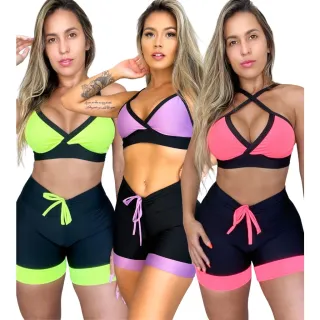 Roupa de Ginástica Conjunto Fitness Tik Tok