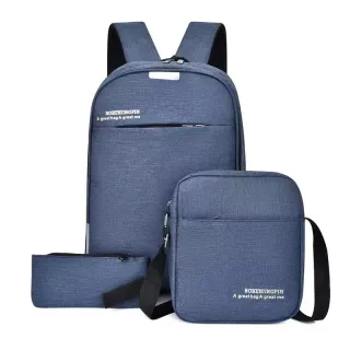 Conjunto Mochila Bolsa Notebook Escolar 3 Peças Masculina Feminina - Aleatória