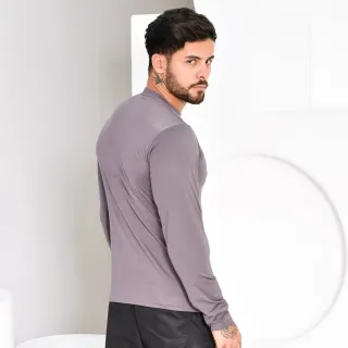 Camiseta Manga Longa Proteção Uv 50+ Segunda Pele Camisa Térmica - Preto