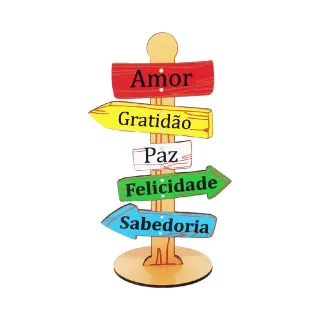 Mdf Placa Setas Decorativa Mensageira Palavras Motivacionais - Único