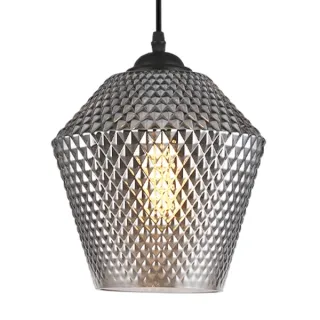Pendente Lustre Taschibra Metric E27 Bivolt - Fumê