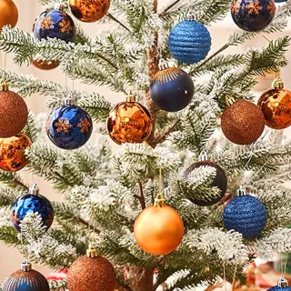 Conjunto de Ornamentos para Festa em Casa - 42pcs Bolas Grandes de Natal Multicor - E2#24PCS 6CM