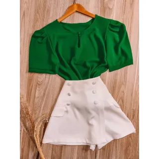 Princesa Luna Blusa Manga Curta - Preto