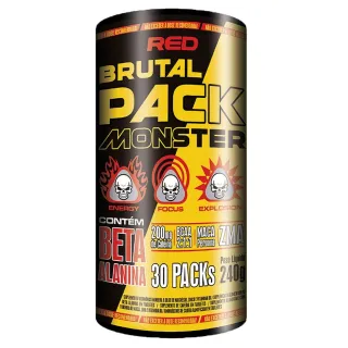 Red Series Monster Pack Brutal Pré treino - 30 Packs - Único