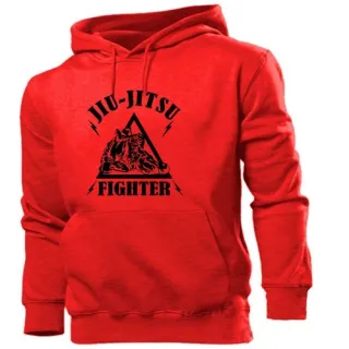 Casaco Moletom Treino Canguru Jiu Jitsu Fighter - Azul-marinho