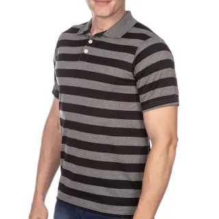 Listrada Masculina Polo Camisa Preto - M