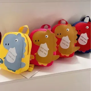 Mochila de crianças com estampa de dinossauro - Azul