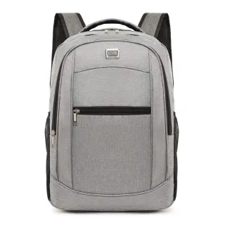 Bolsa Prova D'água Mochila Grande Capacidade Laptop Alça Feminina Masculina - Cinza