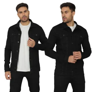 Versátil Casual Coloridas Fit Masculina Sarja Jeans Jaqueta - Média Destroyed