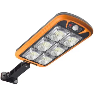 Sensor de Presença e Controle Remoto - Luminária Solar de Parede Externa 35w - Laranja