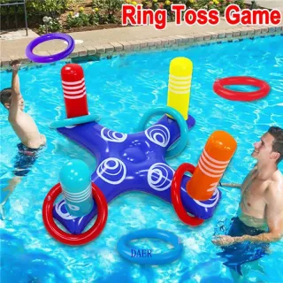 Brinquedos Flutuantes para Piscinas com Anel Inflável - Conjunto de Piscina - Multicolorido