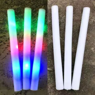 Festa Neon Bastão Led Luminoso Espuma 48cm - 3 Funções Brilhante - Único