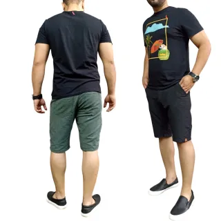 Bermuda Masculina Social Fino Sarja Brim Lisa VP - Kit 2 - 36