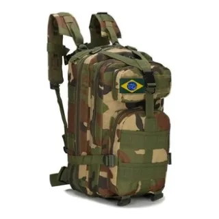 Envio 24hs Mochila Militar Masculina Assalt Fire Tática - Verde Brasil