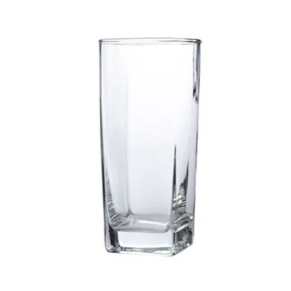 Jogo Quadrado Copo Vidro Transparente Luxo 320ml Bali - Único