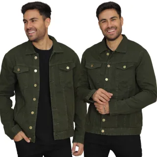 Versátil Casual Coloridas Fit Masculina Sarja Jeans Jaqueta - Média Destroyed