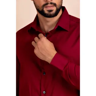 Masculina Lisa Camisa Social - Azul Céu