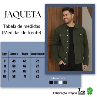 Versátil Casual Coloridas Fit Masculina Sarja Jeans Jaqueta - Média Destroyed