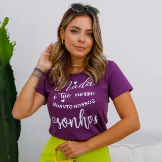 Camiseta Feminina Malha Premium 100% Algodão - Escolha Cor e Tamanho - Verde água