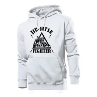 Casaco Moletom Treino Canguru Jiu Jitsu Fighter - Azul-marinho