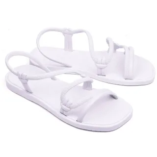 Confortável Sandália Feminina Rasterinha Papete Solar - Branco