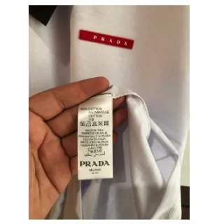 Camiseta Premium Masculina Prada Peruana Fio 40.1 Elastano - Branca