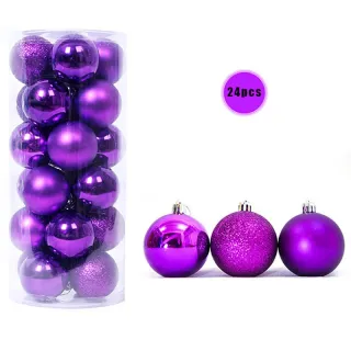 Conjunto de Ornamentos para Festa em Casa - 42pcs Bolas Grandes de Natal Multicor - E2#24PCS 6CM